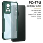 Shockproof Crystal Clear Realme GT Neo 3 5G Back Cover Case | 360 Degree Protection | Transparent Mobile Back Cover Case for Realme GT Neo 3 5G | Hybrid PC + TPU (Green Bumper) - Image 5