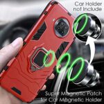 kelpuj Case Compatible with Oppo A16 Tough Armor Bumper Back Cover | Ring Holder & Kickstand in-Built Case | Excellent 360 Degree Protection (Red) - Image 7