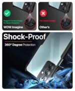 Shockproof Clear Protective Back Case for Samsung Galaxy M15 5G Prime Edition | M15 5G | F15 5G - AirEDGE | 360 Degree Camera Protection | Transparent Hybrid Back Case Mobile Cover - Black - Image 7