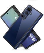 Shockproof Clear Back Cover for Samsung Galaxy Z Fold 7 5G | Electroplated Metal-Look Camera Lens Protector | Slim & Lightweight Design | Hybrid PC + TPU | Hard Case ? Matte Black - Image 2