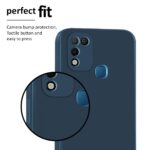 kelpuj Back Cover for Infinix Hot 10 Play | Ultra Slim Soft Rubberised Case | Inner Velvet Fabric Lining | Matte Silicone Flexible Mobile Case | Camera Protection - Blue - Image 8