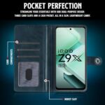 Shock Proof Flip Cover Back Case for Iqoo Z9X 5G | Magnetic Wallet Leather Case with Stand - Image 7