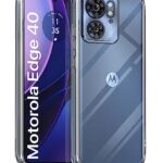 Crystal Clear Transparent Back Case Cover for Motorola Edge 40 5G | Full Device & Camera Protection Shockproof TPU | Flexible Silicone Back Cover Case Transparent