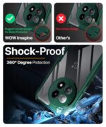kelpuj Shock Proof Clear Protective Back Case for 1+ OnePlus 13R 5G - AirEDGE Technology | 360 Degree Camera Protection | Transparent Hybrid Back Case Mobile Cover - Green - Image 5
