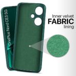 Back Cover for 1+ OnePlus Nord CE 3 5G | Ultra Slim Soft Rubberised Case | Inner Velvet Fabric Lining | Matte Silicone Flexible Mobile Case | Camera Protection - Green - Image 5
