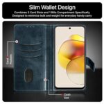 Shock Proof Flip Cover Back Case for Motorola Moto G73 5G | Magnetic Wallet Leather Case with Stand - Image 5