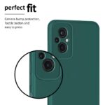 Back Cover for Xiaomi Redmi 11 Prime 4G | Ultra Slim Soft Rubberised Case | Inner Velvet Fabric Lining | Matte Silicone Flexible Mobile Case | Camera Protection - Green - Image 5