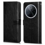 Shock Proof Flip Cover Back Case for Iqoo Z10 5G | Magnetic Wallet Leather Case with Stand