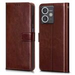 Shock Proof Flip Cover Back Case for Hmd Crest 5G | Magnetic Wallet Leather Case with Stand