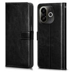 Shock Proof Flip Cover Back Case for Tecno Pop 9 5G | Magnetic Wallet Leather Case with Stand