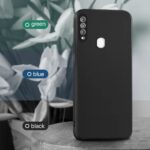 Ultra Slim Soft Rubberised Back Case Cover for Oppo A31 | Inner Velvet Fabric Lining | Matte Silicone Flexible Camera Protection Back Case - Black - Image 3