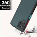 Polycarbonate Translucent Hybrid Back Cover Smoked Matte Back 360 Degree Protection Protective Hard Case Cover for Samsung Galaxy M32 4G (Black) - Image 3