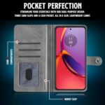 Shock Proof Flip Cover Back Case for Motorola Moto G84 5G | Magnetic Wallet Leather Case with Stand - Image 7