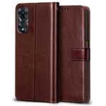 Shock Proof Flip Cover Back Case for Oppo A78 5G | Magnetic Wallet Leather Case with Stand - Image 5