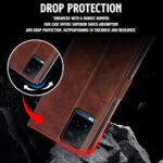 Shock Proof Flip Cover Back Case for Vivo Y21 | Magnetic Wallet Leather Case with Stand - Image 7