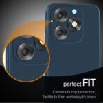 kelpuj Back Cover for Itel S23 Plus | Ultra Slim Soft Rubberised Case | Inner Velvet Fabric Lining | Matte Silicone Flexible Mobile Case | Camera Protection - Blue - Image 8