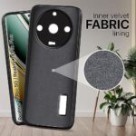 Soft Silicone Back Case Cover for Realme Narzo 60 PRO | 11 PRO | 11 PRO Plus 5G | Inner Velvet Fabric Lining | Matte Silicone Flexible Camera Protection Back Cover - Black - Image 3