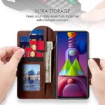 Shock Proof Flip Cover Back Case for Xiaomi Redmi Note 10 | Magnetic Wallet Leather Case with Stand - Image 5
