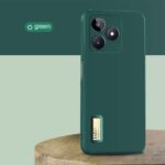 Slim Ultra Soft Rubberised Back Cover for Realme Narzo N53 | Realme C53 | Realme C51 | Inner Velvet Fabric Lining | Matte Silicone Flexible Camera Protection Back Case - Green - Image 4