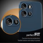 Slim Ultra Soft Rubberised Back Cover for Tecno POP 7 Pro | Inner Velvet Fabric Lining | Matte Silicone Flexible Camera Protection Back Case ? Blue - Image 5