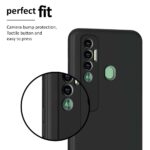 Protective Sleek Back Case Cover for Tecno Spark 7 Pro (Flexible | Silicone | Shock Proof, Anti Slip, Soft Rubberised | Pitch Black) - Image 5