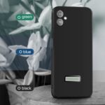 Slim Ultra Soft Rubberised Back Cover for Samsung Galaxy F14 5G | Inner Velvet Fabric Lining | Matte Silicone Flexible Camera Protection Back Case - Black - Image 3