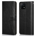 Shock Proof Flip Cover Back Case for Vivo Y72 5G | Magnetic Wallet Leather Case with Stand