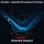 Shockproof Crystal Clear Samsung Galaxy A13 4G Back Cover Case | 360 Degree Protection | Transparent Mobile Back Cover Case for Samsung Galaxy A13 | Hybrid PC + TPU - Black - Image 5