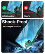 Shock Proof Clear Protective Back Case for Samsung Galaxy M06 5G | Galaxy F06 5G - AirEDGE Technology | 360 Degree Camera Protection | Transparent Hybrid Back Case Mobile Cover - Green - Image 5