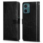 Shock Proof Flip Cover Back Case for Motorola Moto G05 | Magnetic Wallet Leather Case with Stand