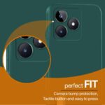 Slim Ultra Soft Rubberised Back Cover for Realme Narzo N53 | Realme C53 | Realme C51 | Inner Velvet Fabric Lining | Matte Silicone Flexible Camera Protection Back Case - Green - Image 8