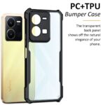 Shock Proof Clear Protective Back Case for Vivo Y35 - AirEDGE Technology | 360 Degree Camera Protection | Transparent Hybrid Back Case Mobile Cover - Black - Image 3