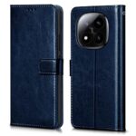 Shock Proof Flip Cover Back Case for Redmi Note 14 Pro Plus 5G | Magnetic Wallet Leather Case with Stand