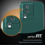 Slim Ultra Soft Rubberised Back Cover for iQOO Neo 7 | Neo 7 Pro 5G | Inner Velvet Fabric Lining | Matte Silicone Flexible Camera Protection Back Case - Green - Image 8