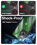 kelpuj Shock Proof Clear Protective Back Case for Motorola Moto G35 5G - AirEDGE Technology | 360 Degree Camera Protection | Transparent Hybrid Back Case Mobile Cover - Black - Image 7