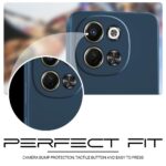 Back Cover for Tecno Pova 6 Neo 5G | Ultra Slim Soft Rubberised Case | Inner Velvet Fabric Lining | Matte Silicone Flexible Mobile Case | Camera Protection - Blue - Image 5