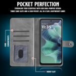 Shock Proof Flip Cover Back Case for Motorola Moto G35 5G | Magnetic Wallet Leather Case with Stand - Image 7