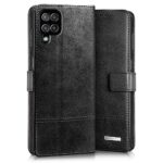 Shock Proof Flip Cover Back Case for Samsung Galaxy F12 | Magnetic Wallet Leather Case with Stand - Image 3