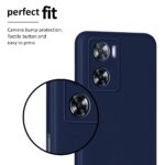 Back Cover for Oppo A57 4G 2022 | Oppo A77 4G | Ultra Slim Soft Rubberised Case | Inner Velvet Fabric Lining | Matte Silicone Flexible Mobile Case | Camera Protection - Blue - Image 5
