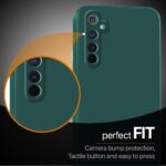 Slim Ultra Soft Rubberised Back Cover for Realme 6 Pro | Inner Velvet Fabric Lining | Matte Silicone Flexible Camera Protection Back Case - Green - Image 5