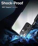 Shock Proof Clear Mobile Back Cover Case for Samsung Galaxy M34 5G | F34 5G | AirEDGE Technology | Hard | Hybrid PC + TPU | Full Armour Device & Camera Protection - Black - Image 7