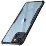 kelpuj TPU+PC Shock Proof Clear Protective Back Cover Case for Apple iPhone 14 Plus - Airedge Technology | 360 Degree Camera Protection | Transparent Hybrid Back Case Mobile Cover - Black - Image 4