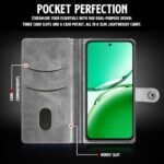 Shock Proof Flip Cover Back Case for Oppo F27 5G | Magnetic Wallet Leather Case with Stand - Image 5