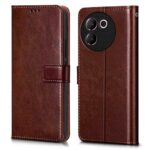 Shock Proof Flip Cover Back Case for Vivo V30E 5G | Magnetic Wallet Leather Case with Stand