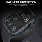 Screen Protector Guard for Apple Watch SE 40mm | MilitaryGrade TPU Nano Film [Not Glass] Clear Anti Scratch Fingerprint Bubble Free High Touch Smart Watch Screen Protection  Pack of 2 - Image 3