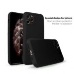 Ultra Slim Soft Rubberised Back Cover Case for Vivo Y20A | Y20 | Y20i | Inner Velvet Fabric Lining | Matte Silicone Flexible Camera Protection Back Cover - Black - Image 2