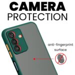 Translucent Hybrid Back Case Cover for Samsung Galaxy M13 4G | F13 4G Smoked Matte Back | 360 Degree Protection | Protective Hard Case (Green Bumper) - Image 6