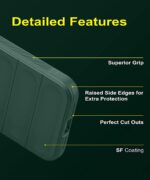 Ultimate Silicon Back Cover Case for iQOO Neo 7 | Neo 7 Pro 5G | Military Grade Drop Protection Shockproof Bumper | Anti-Slip Grip | Scratch Proof Micro-Fibre Cloth Inside (Forest Green) - Image 5