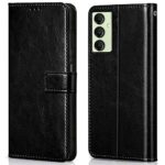 Shock Proof Flip Cover Back Case for Samsung Galaxy A14 5G | Magnetic Wallet Leather Case with Stand