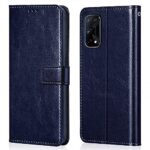 Shock Proof Flip Cover Back Case for Realme X7 Pro | Magnetic Wallet Leather Case with Stand